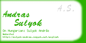 andras sulyok business card
