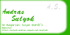 andras sulyok business card